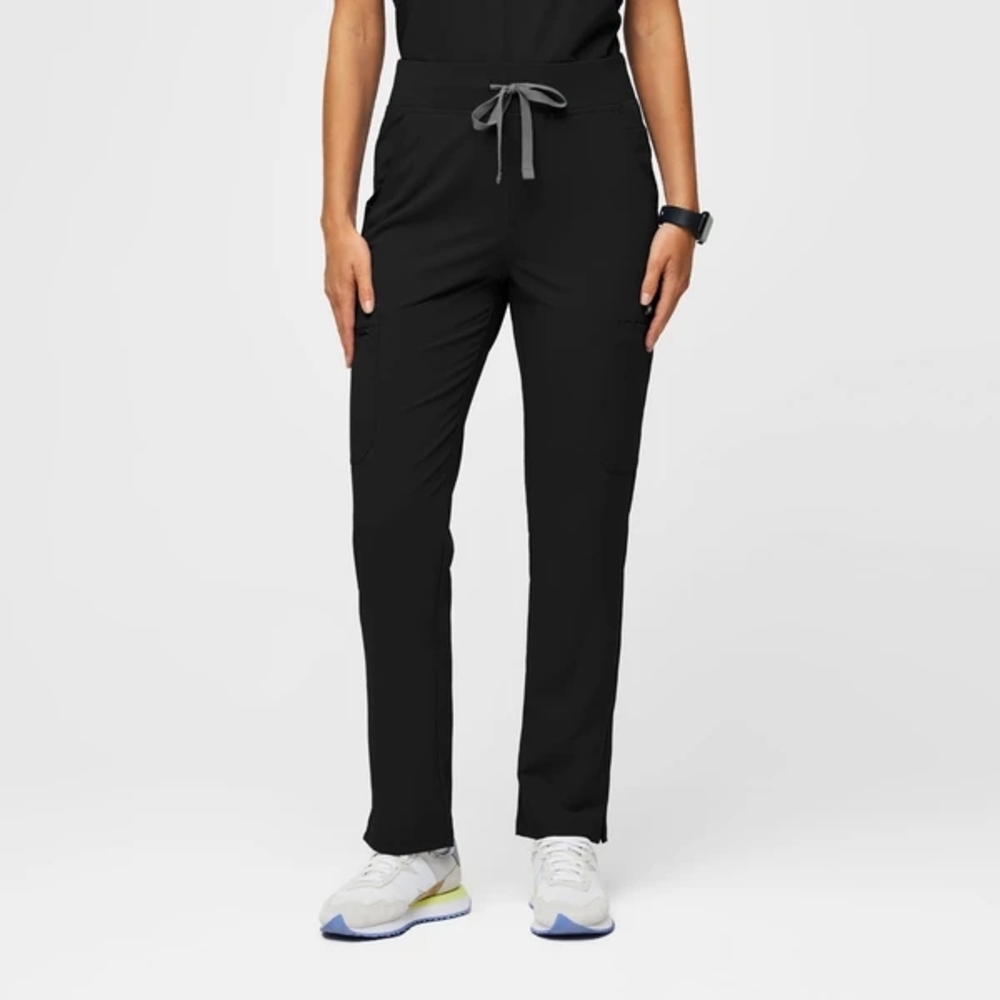 FIGS High Waisted Yola Skinny Scrub Pants Black Size S
